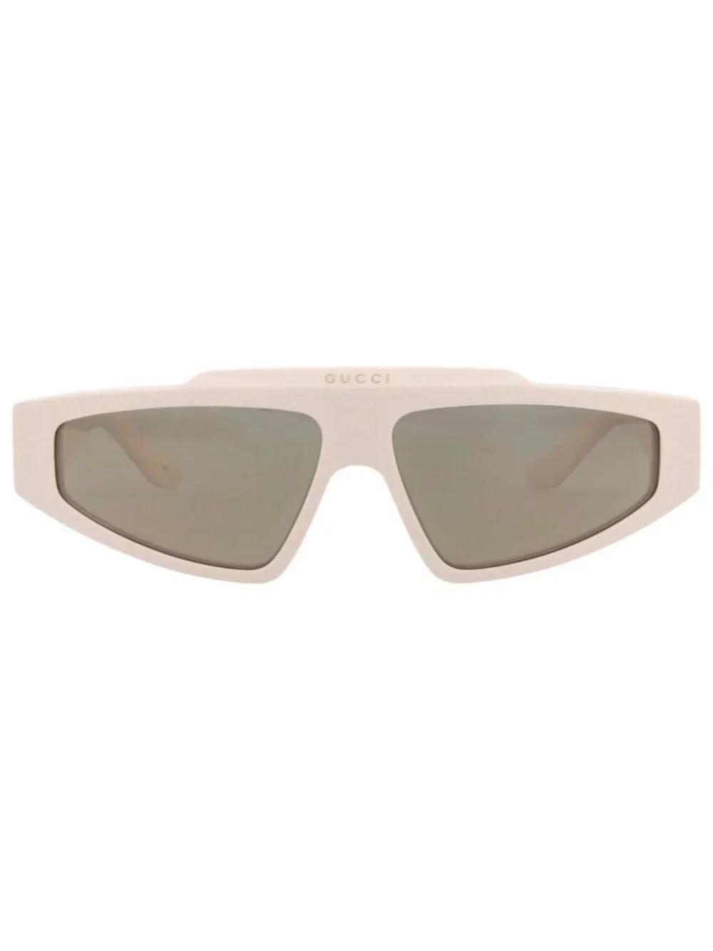 New Gucci Women's Sunglasses Square Rectangle Recycled Acetate Frame Mens Ivory
